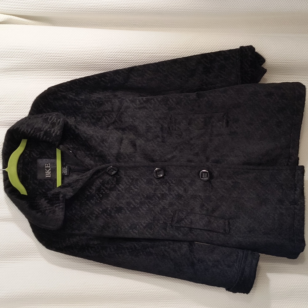 BKE Black Textured Women's Coat